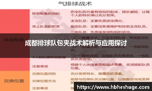 成都排球队包夹战术解析与应用探讨